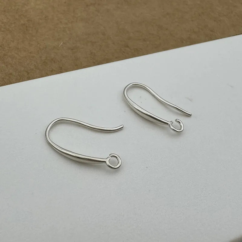 1Pair Solid 925 Sterling Silver Earring Hooks Open Jump DIY Jewelry Making Accessories Finding Components