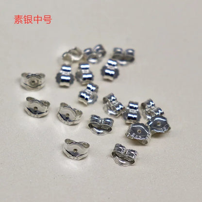925 Sterling Silver Frictionless Earring Back Butterfly Stopper DIY Accessories for Jewelry Making Components  Earplug 1 Pair