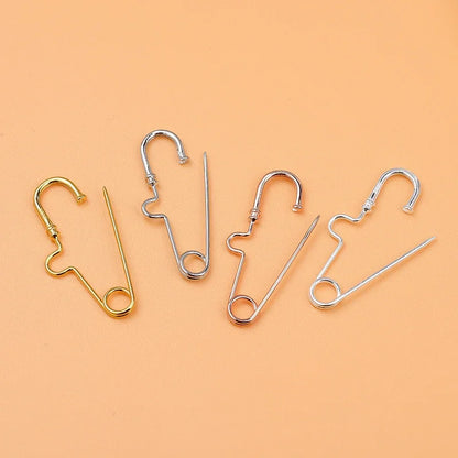 S925 Sterling Silver Pin Connection Buckle Brooch DIY Jewelry Accessories