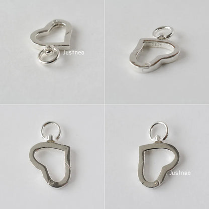 Solid 925 Sterling Silver Clasp,Spring Press Open Hook with Swivel End Ring，Rotatable Buckle for Necklace/Bracelet Jewelry