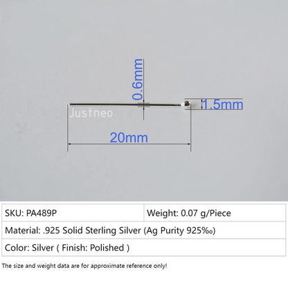 925 Sterling Silver Ball Head Pins For Jewelry Making, Silver Round Bead Head Pins, Silver Findings Head Ball Pins