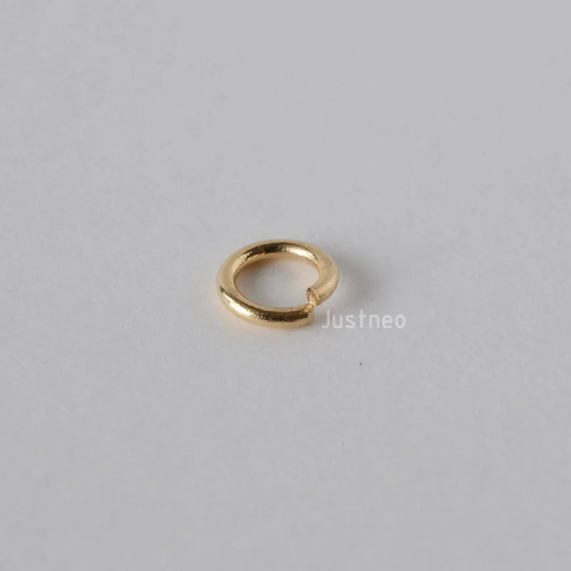 Solid 18k Karat Yellow Gold Open Jump Ring  Au750 18ct  Circle Split for Necklace Jewelry Findings and Components