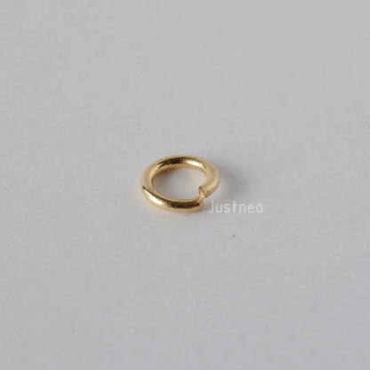 Solid 18k Karat Yellow Gold Open Jump Ring  Au750 18ct  Circle Split for Necklace Jewelry Findings and Components
