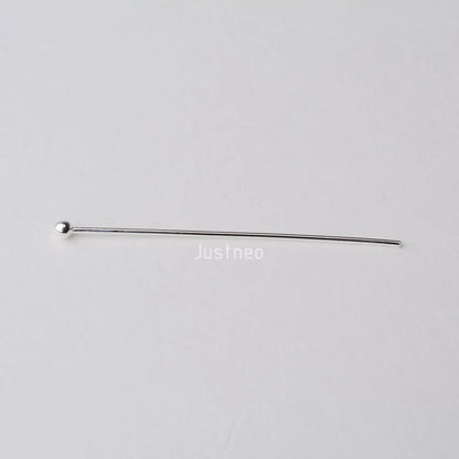 925 Sterling Silver Ball Head Pins For Jewelry Making, Silver Round Bead Head Pins, Silver Findings Head Ball Pins