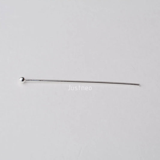 925 Sterling Silver Ball Head Pins For Jewelry Making, Silver Round Bead Head Pins, Silver Findings Head Ball Pins