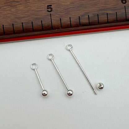1PCS Solid 925 Sterling Silver Screw Needle Buckle Accessories Making DIY Jewelry Pendants Finding
