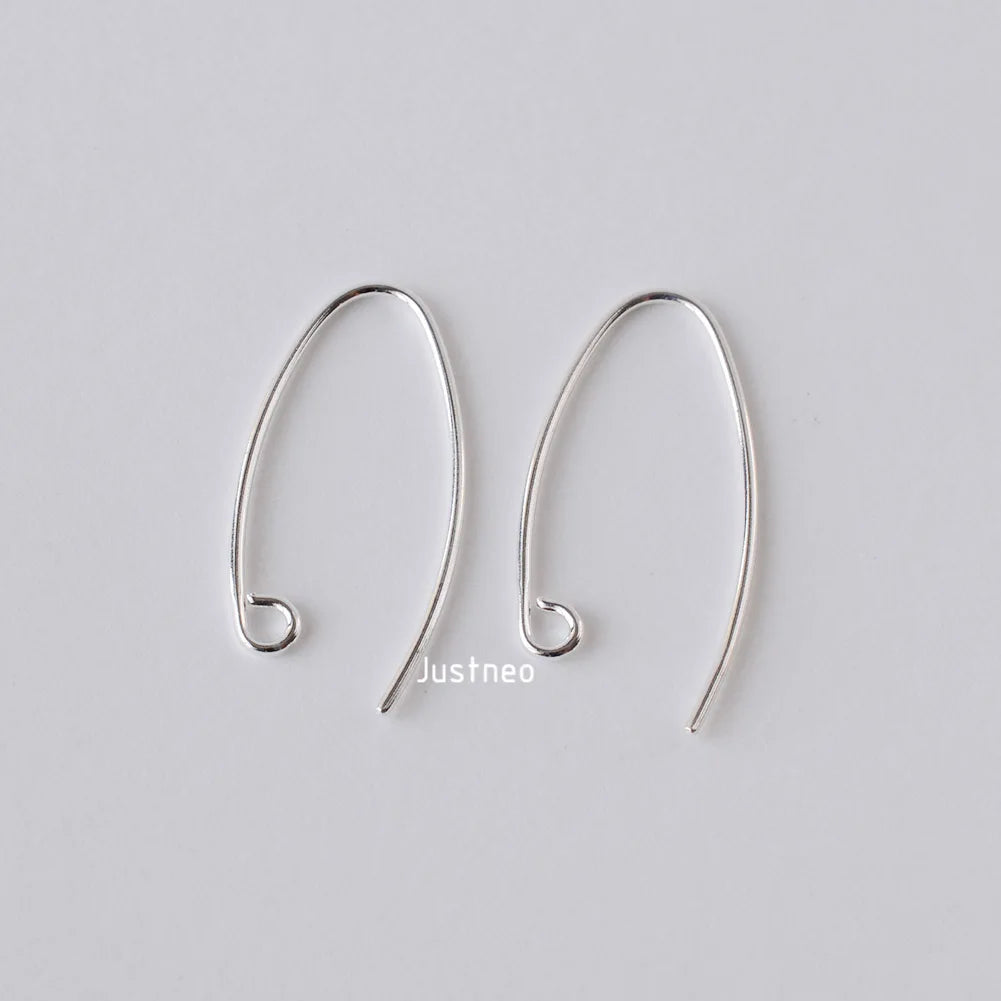 ear hook, solid 925 sterling silver earring wire hooks, sterling silver earring findings components