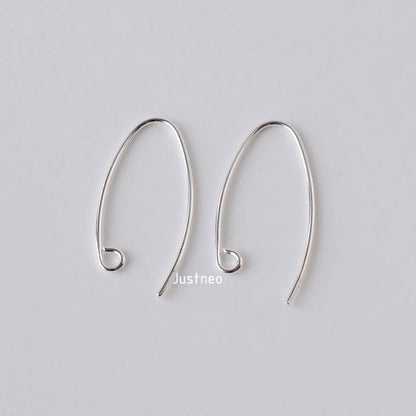 ear hook, solid 925 sterling silver earring wire hooks, sterling silver earring findings components