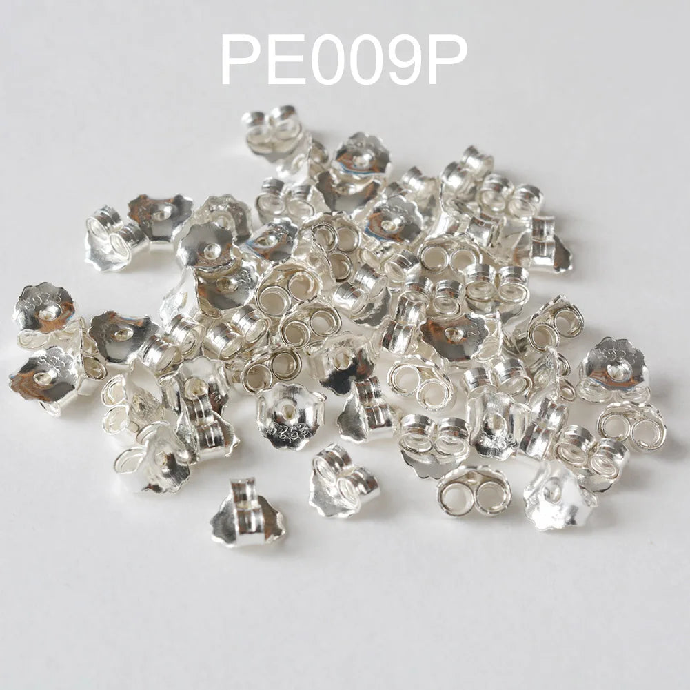 925 Sterling Silver Earring Backs, Silver butterfly earring backs, hypoallergenic earring backs for studs