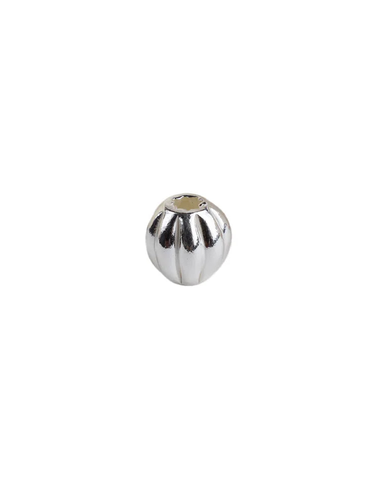 sterling silver beads,solid 925 sterling silver round corrugated spacer beads for necklace/bracelet jewelry, 1piece