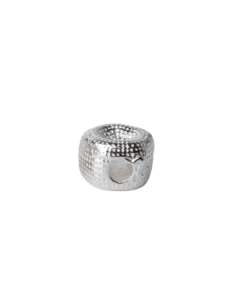 solid 925 sterling silver Pentagon charm beads, spacer loose bead with 1.6mm hole jewelry diy components accessories
