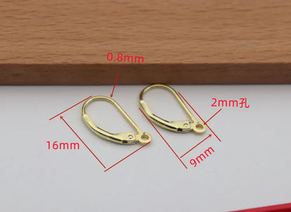 Solid 925 Sterling Silver French Hooks Earring Wire Leverback Hinged with Open Jump Ring DIY Jewelry Finding Snap Makings