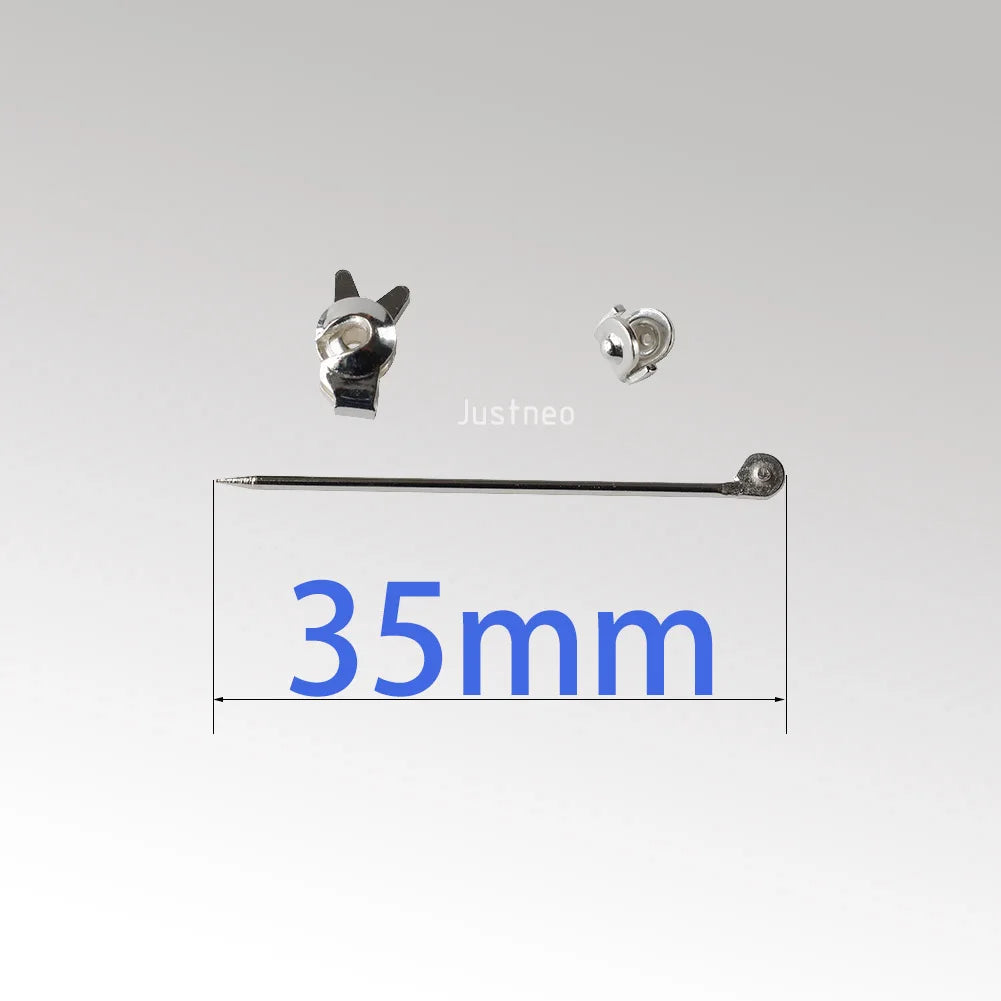 Sterling Silver Brooch Pin Findings, Silver Brooch Pin Catchs / Pin stems/ Pin Ends, Pin Back Straight Locking Jewelry Finding
