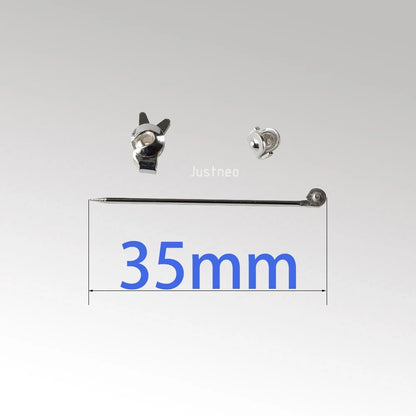 Sterling Silver Brooch Pin Findings, Silver Brooch Pin Catchs / Pin stems/ Pin Ends, Pin Back Straight Locking Jewelry Finding