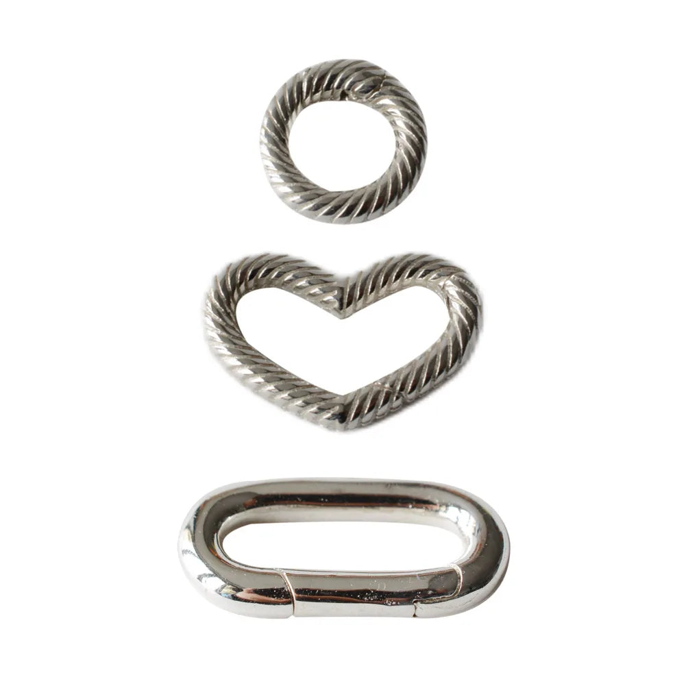 Solid 925 Sterling Silver Spring Rings, Spring Snap Clip Hooks silver Metal Split Rings Small Clamp Clasp for Jewelry Making