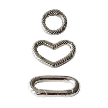 Solid 925 Sterling Silver Spring Rings, Spring Snap Clip Hooks silver Metal Split Rings Small Clamp Clasp for Jewelry Making