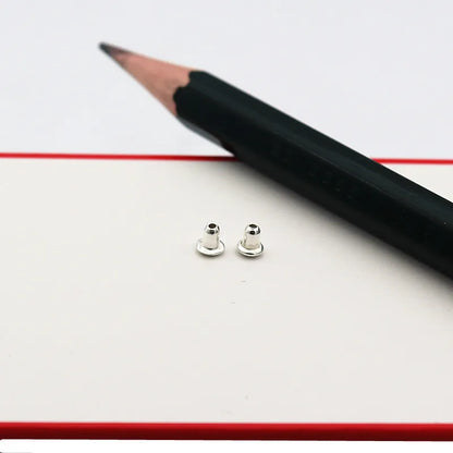 2/2.5mm Earnut for Studs Solid 925 Sterling Silver Earring Back Friction Stopper DIY Jewelry Making Accessories Supplies Finding