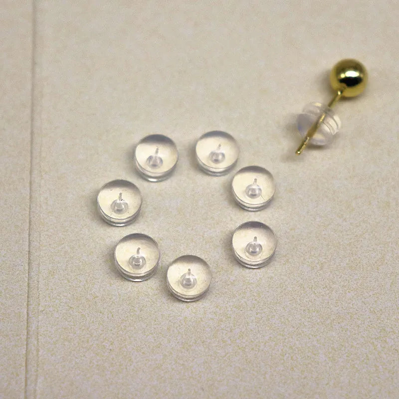 10 Pairs Earring Back with Silicon DIY Accessories for Jewelry Making Components Earring Post Earnut