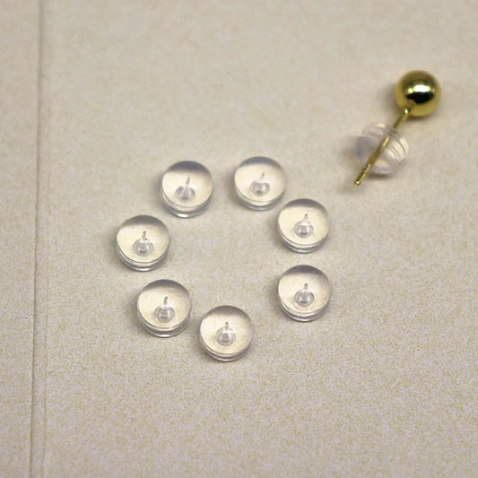 10 Pairs Earring Back with Silicon DIY Accessories for Jewelry Making Components Earring Post Earnut
