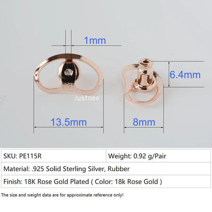 925 Sterling Silver Earring Backs for Droopy Ears, Hypoallergenic Earring Backs for Heavy Earring