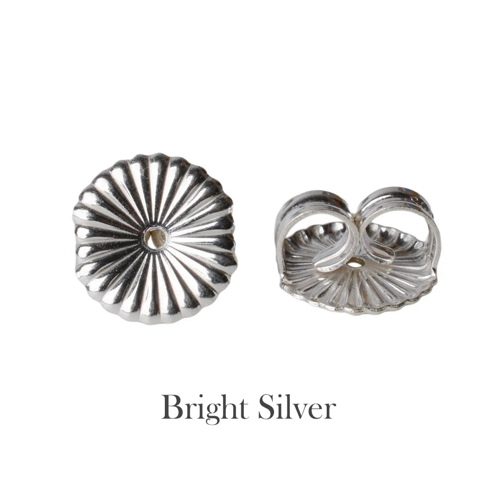 earnut,9.3mm(plain silver) solid 925 sterling silver earring backs,earring friction butterfly back stopper for earstuds