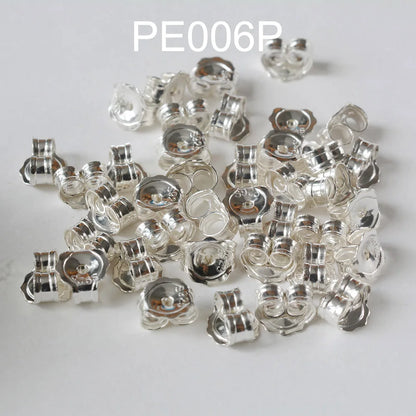 925 Sterling Silver Earring Backs, Silver butterfly earring backs, hypoallergenic earring backs for studs