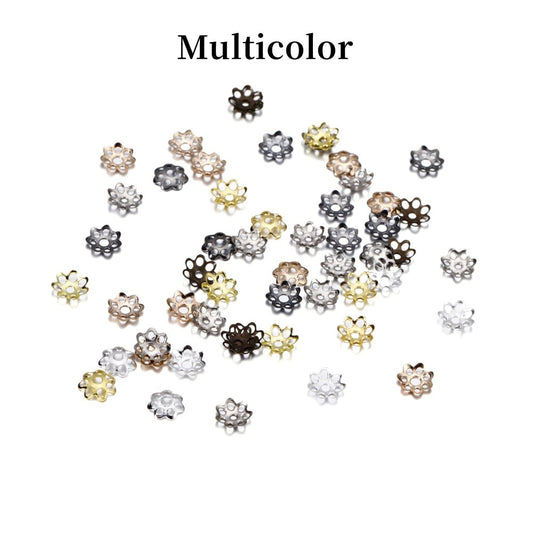 6mm Hollow Flower Metal Spacer Bead Caps, 600pcs