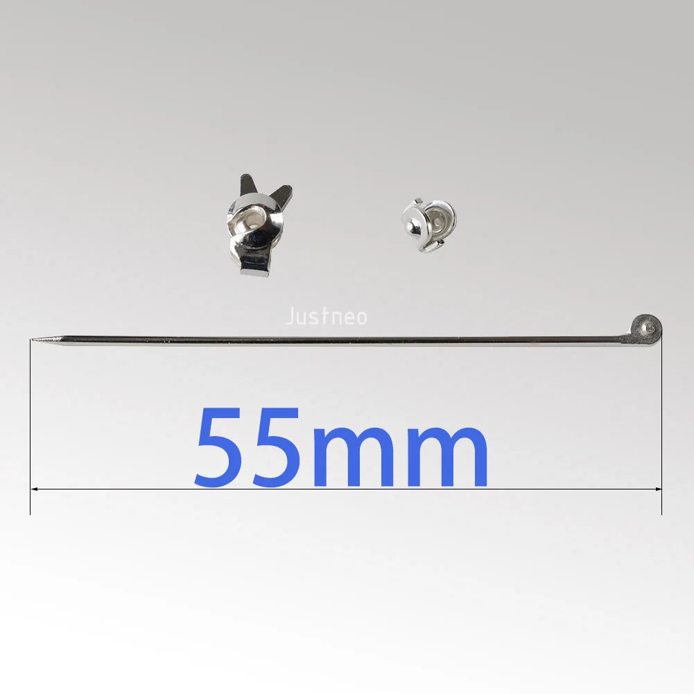 Sterling Silver Brooch Pin Findings, Silver Brooch Pin Catchs / Pin stems/ Pin Ends, Pin Back Straight Locking Jewelry Finding