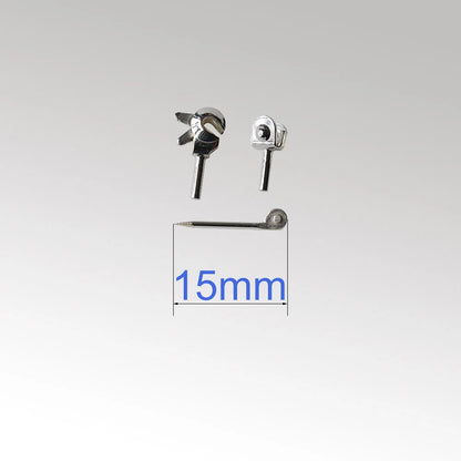925 Sterling Silver Brooch Pin Backs For Jewelry Making , Silver Brooch Pin kit, Pin Back Straight Locking Jewelry Finding