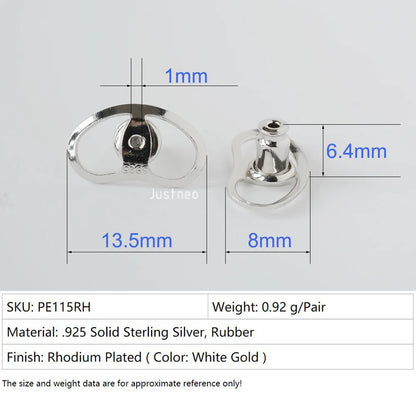 925 Sterling Silver Earring Backs for Droopy Ears, Hypoallergenic Earring Backs for Heavy Earring