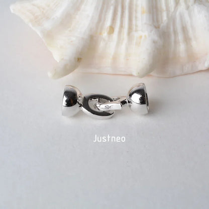 Solid 925 Sterling Silver Necklace Clasp for Necklace / Bracelet Jewelry diy Components
