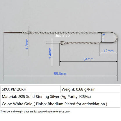 Solid 925 Sterling Silver earring wires with open Loop, earring wires for jewelry making hypoallergenic