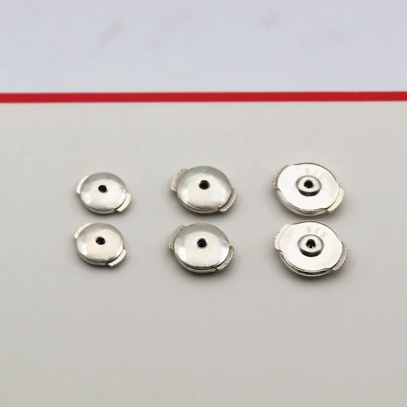 1 Pair Solid 925 Sterling Silver Earring Backs for Studs Locking Safety Hypoallergenic  DIY Jewelry Making Accessories Supplies
