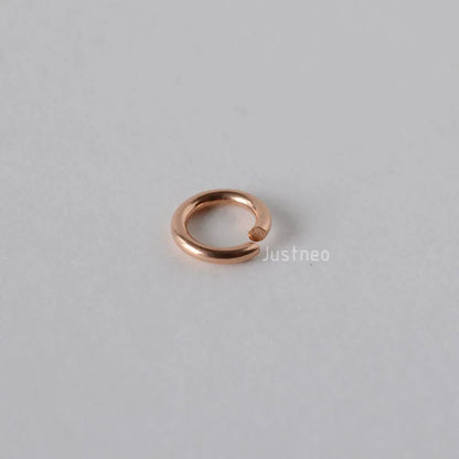 Solid 18k Karat Yellow Gold Open Jump Ring  Au750 18ct  Circle Split for Necklace Jewelry Findings and Components
