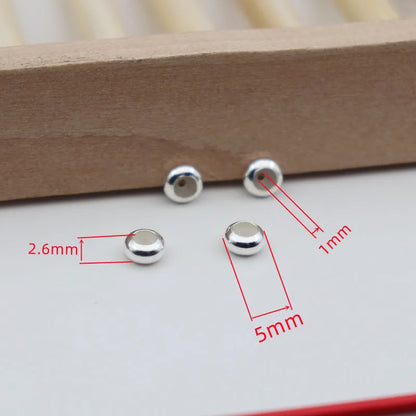 1PCS Solid 925 Sterling Silver Beads Rubber Inside Plug Telescopic DIY Jewelry Accessories Making Components Finding