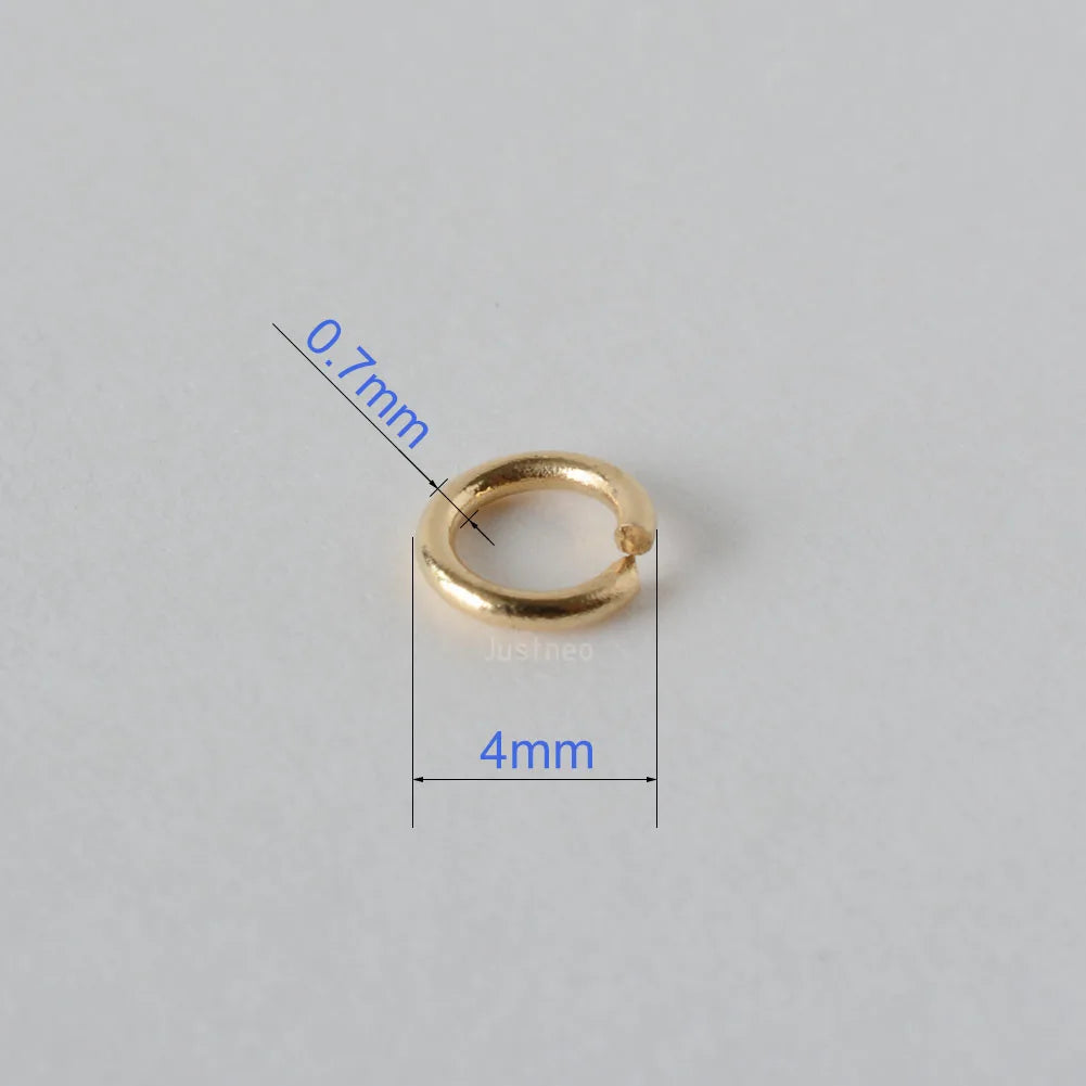 Solid 18k Karat Yellow Gold Open Jump Ring  Au750 18ct  Circle Split for Necklace Jewelry Findings and Components