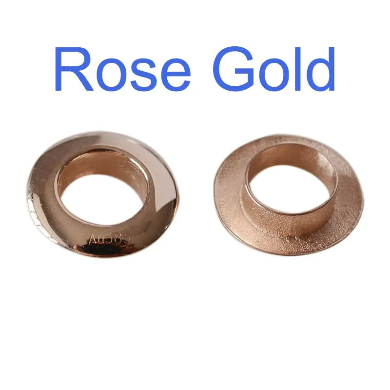 AU585 Solid 14k Carat Gold Eyelet Rivets for Big Hole Beads, jewelry DIY gold findings/components