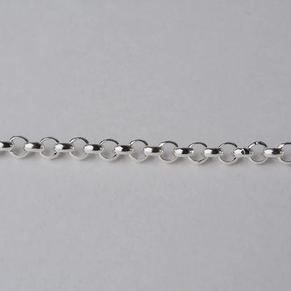 Silver Rolo Chain, 925 Silver Belcher Chains,Sterling Silver Rollo/Rolo Link Cable Chain for jewelry making Sterling Sil