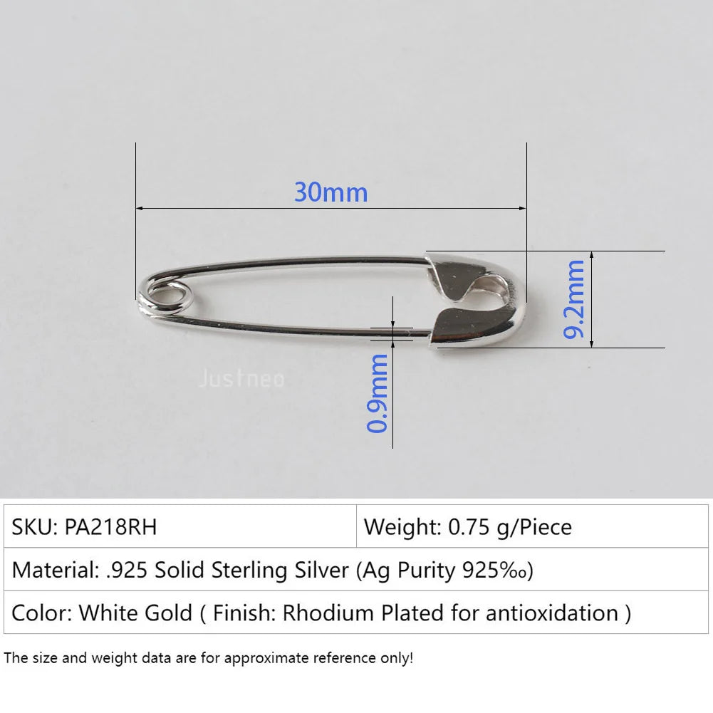 925 Sterling Silver Safety Pins, Silver Safety Pin Brooch Bulk, 925 Safety Pins For Clothes