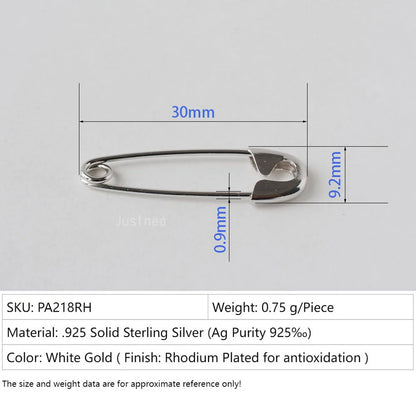 925 Sterling Silver Safety Pins, Silver Safety Pin Brooch Bulk, 925 Safety Pins For Clothes