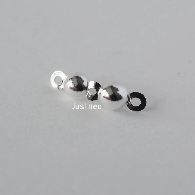 925 Silver Knot Cover Necklace End Cap Crimp Beads for Jewelry Making, DIY jewelry making accessories Crafts