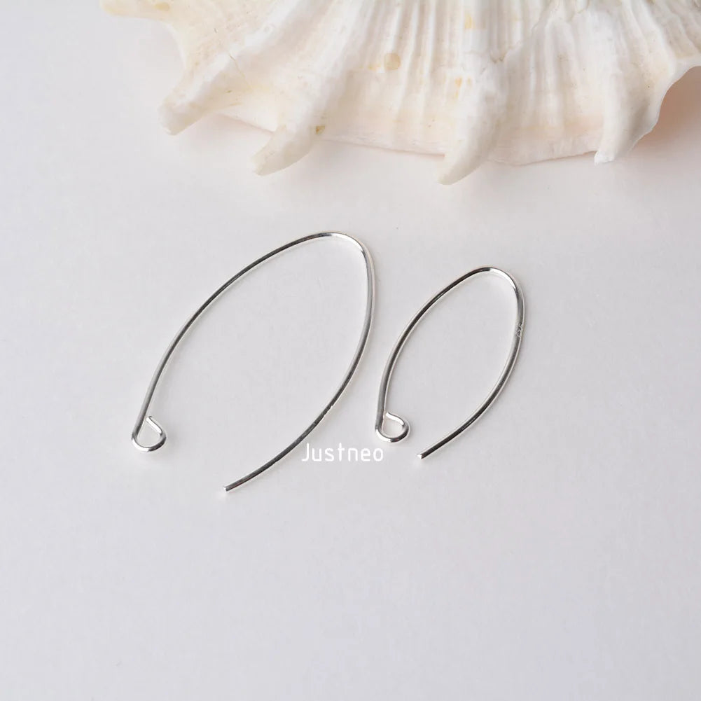 ear hook, solid 925 sterling silver earring wire hooks, sterling silver earring findings components