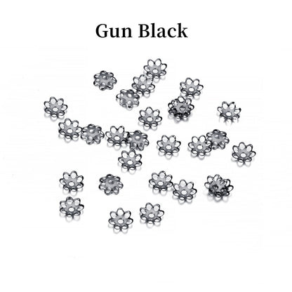 6mm Hollow Flower Metal Spacer Bead Caps, 600pcs
