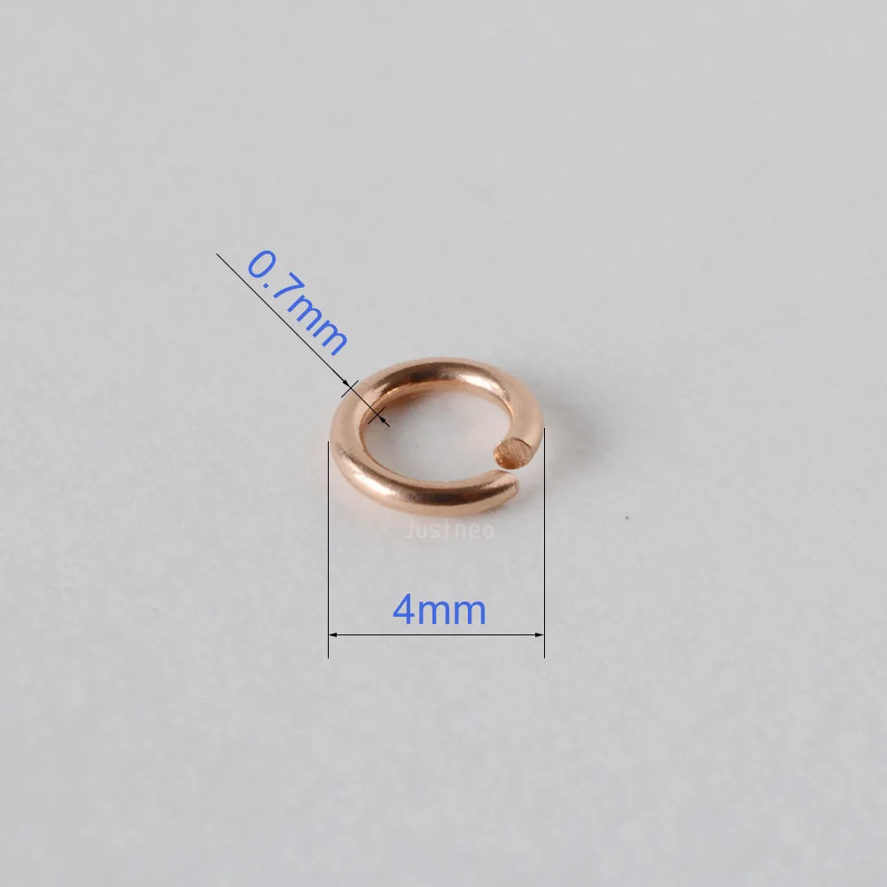 Solid 18k Karat Yellow Gold Open Jump Ring  Au750 18ct  Circle Split for Necklace Jewelry Findings and Components