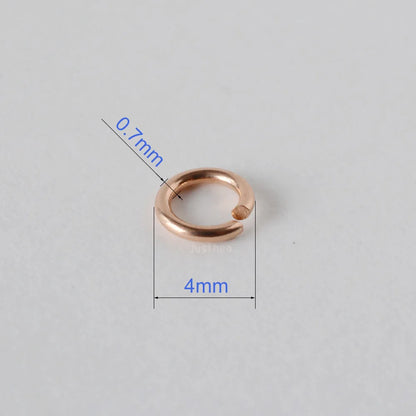 Solid 18k Karat Yellow Gold Open Jump Ring  Au750 18ct  Circle Split for Necklace Jewelry Findings and Components