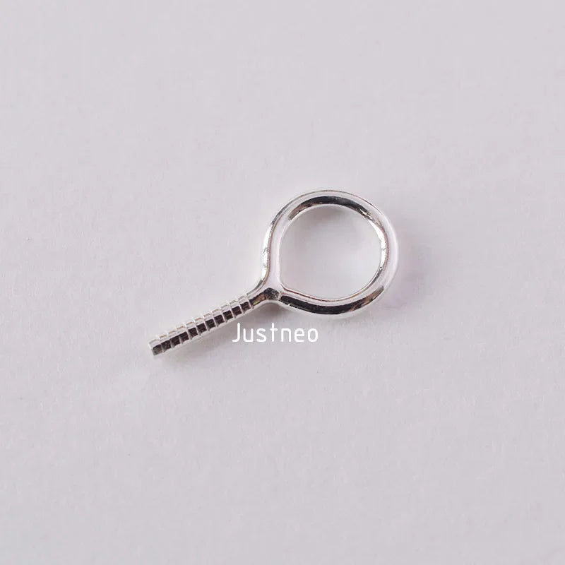 Solid 925 Sterling Silver Pendant Bail Eye Pin, diy jewelry making accessories