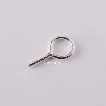 Solid 925 Sterling Silver Pendant Bail Eye Pin, diy jewelry making accessories