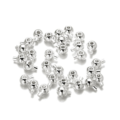 Gold Plated Brass Crimp & End Beads 1mm Hole, 20pcs