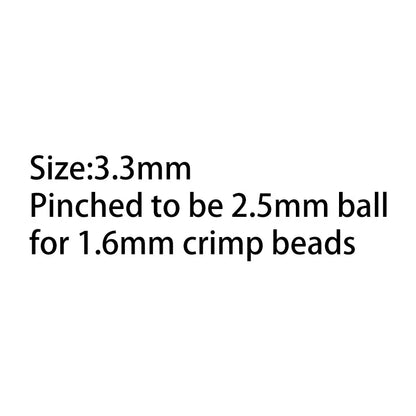 solid 925 sterling silver crimp cover beads for making necklace and bracelet jewelry, diy components supplies ,1 pair