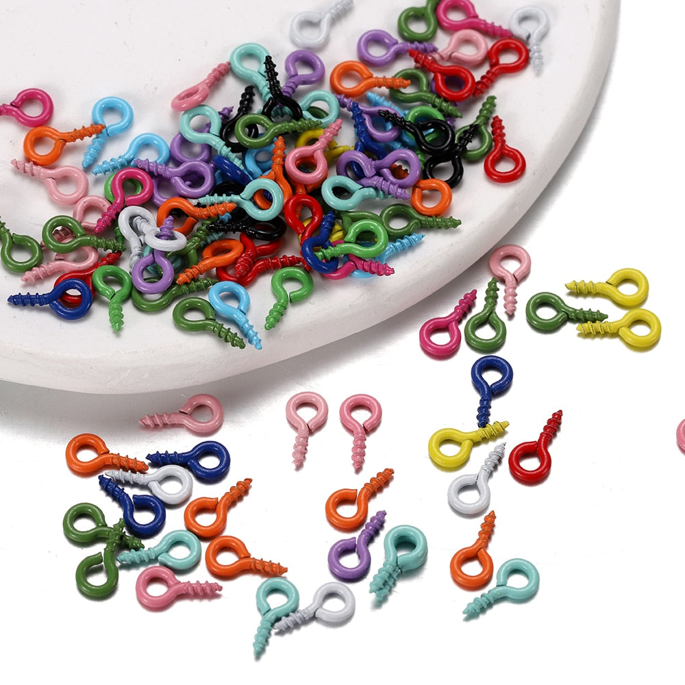 4x8mm Colorful Mini Eye Pins, 200pcs